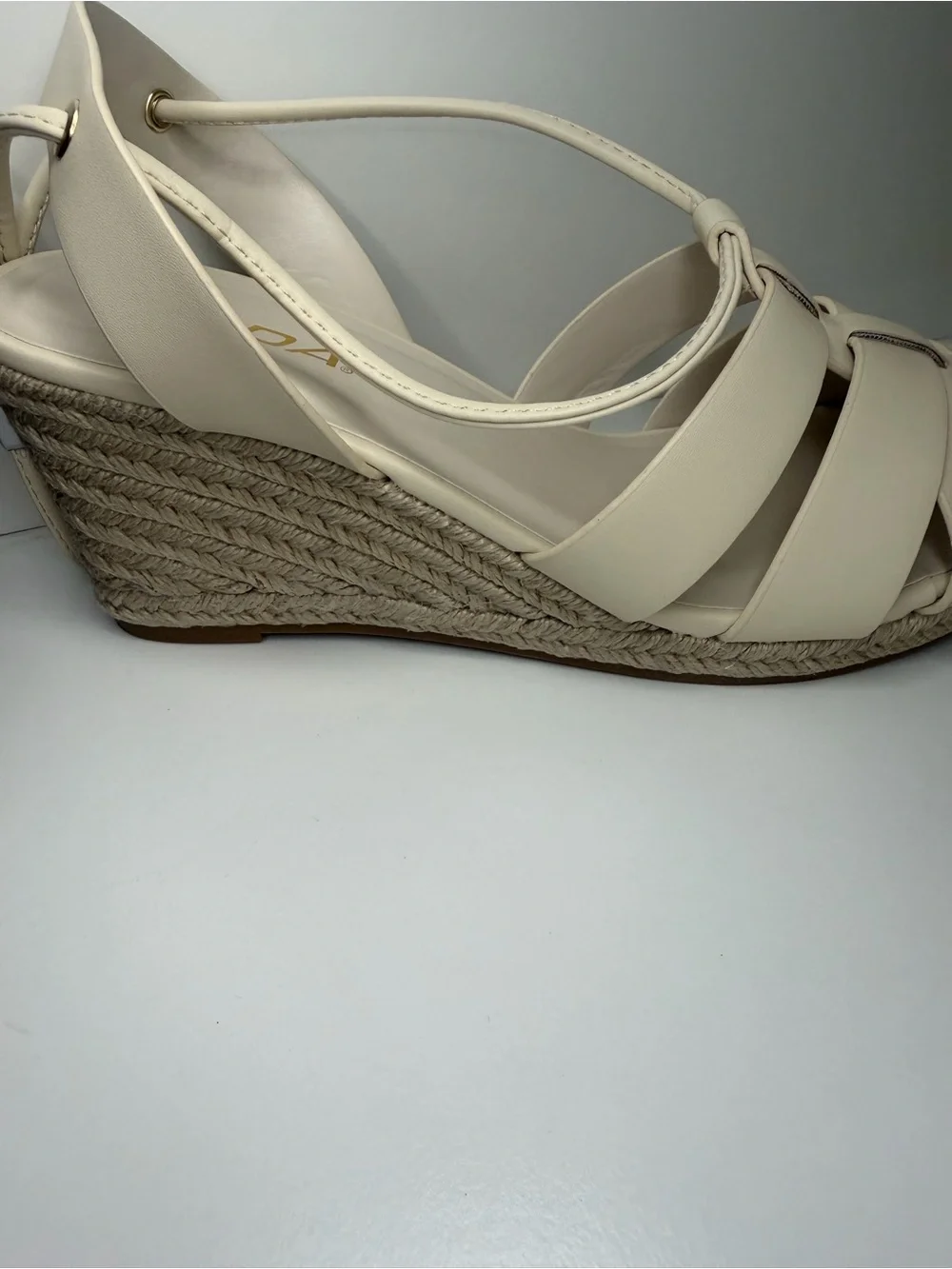 Women’s Cream Espadrille Wedge Sandals